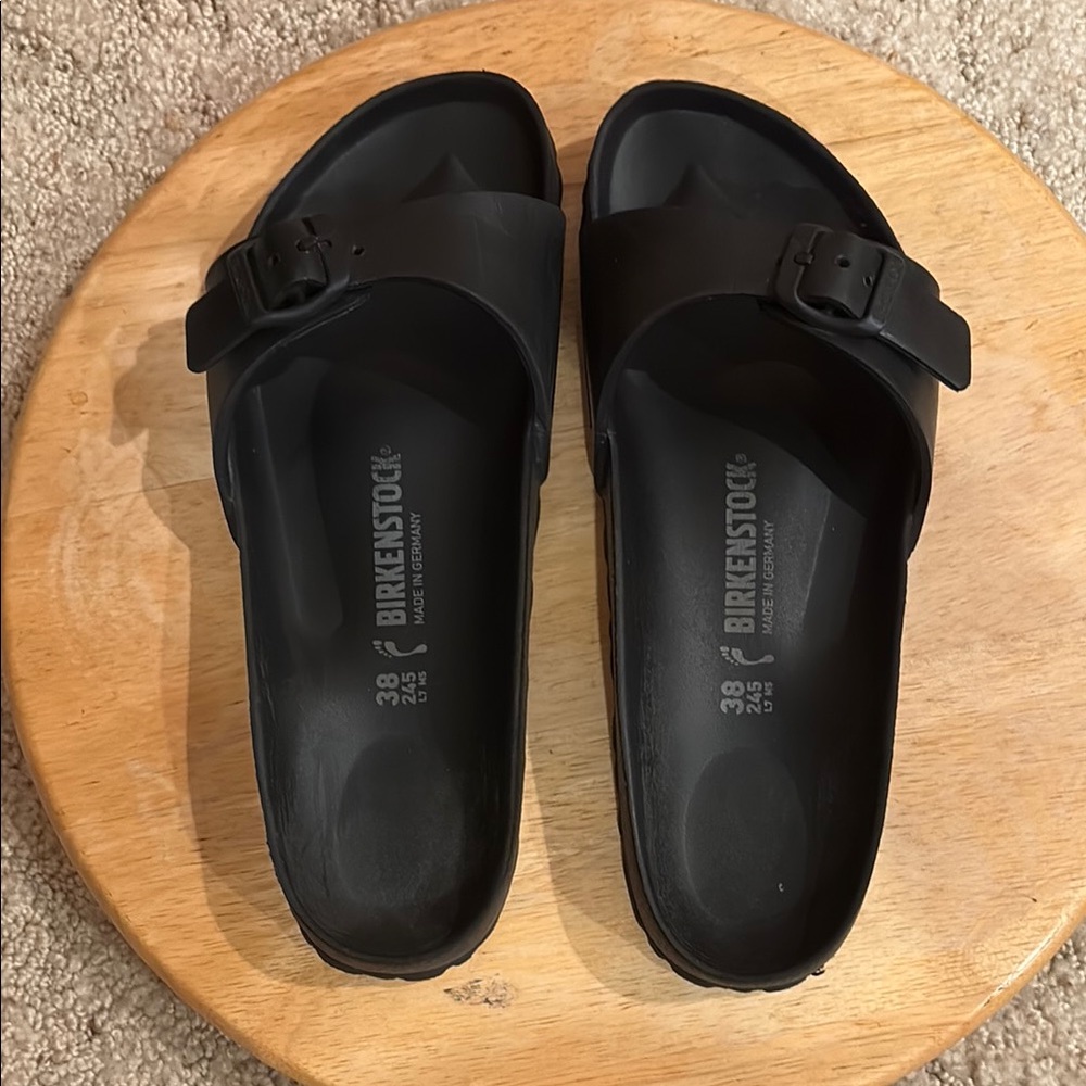 Birkenstock Black Rubber Sandals